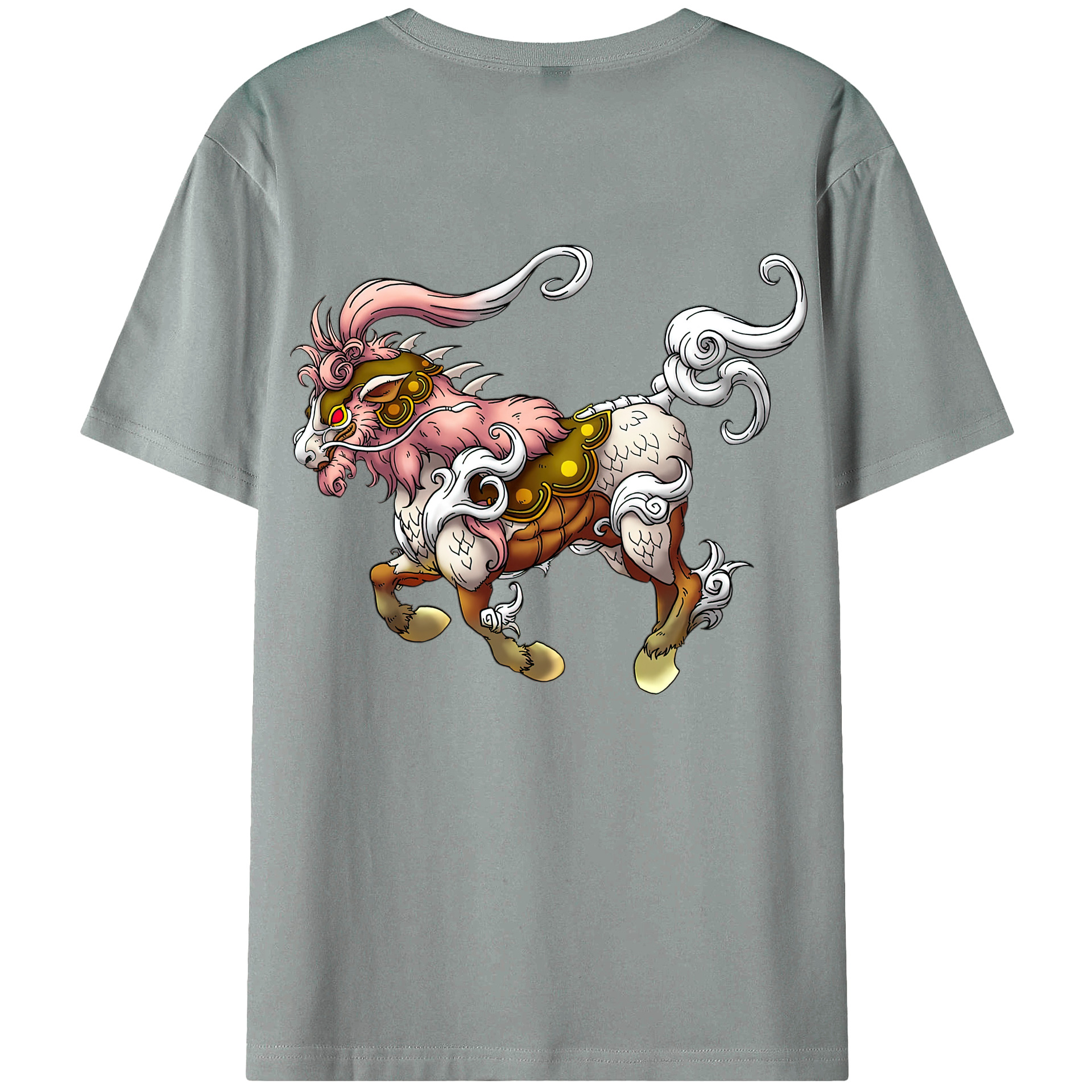 （画像用） ドラゴンクエスト Doragon Kuesuto Dragon Quest 綿100％ メンズ半袖Tシャツ（バックプリント） 通気性